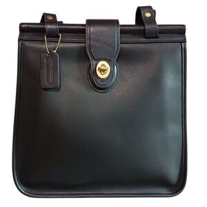 Coach Vtg Leather Handbag Weston Shopper Bag No. 9021 With Gold Hardware